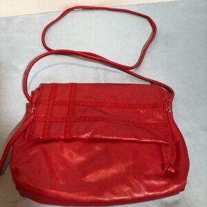 VINTAGE Red Sarne Crossbody Shoulder Purse #F73
